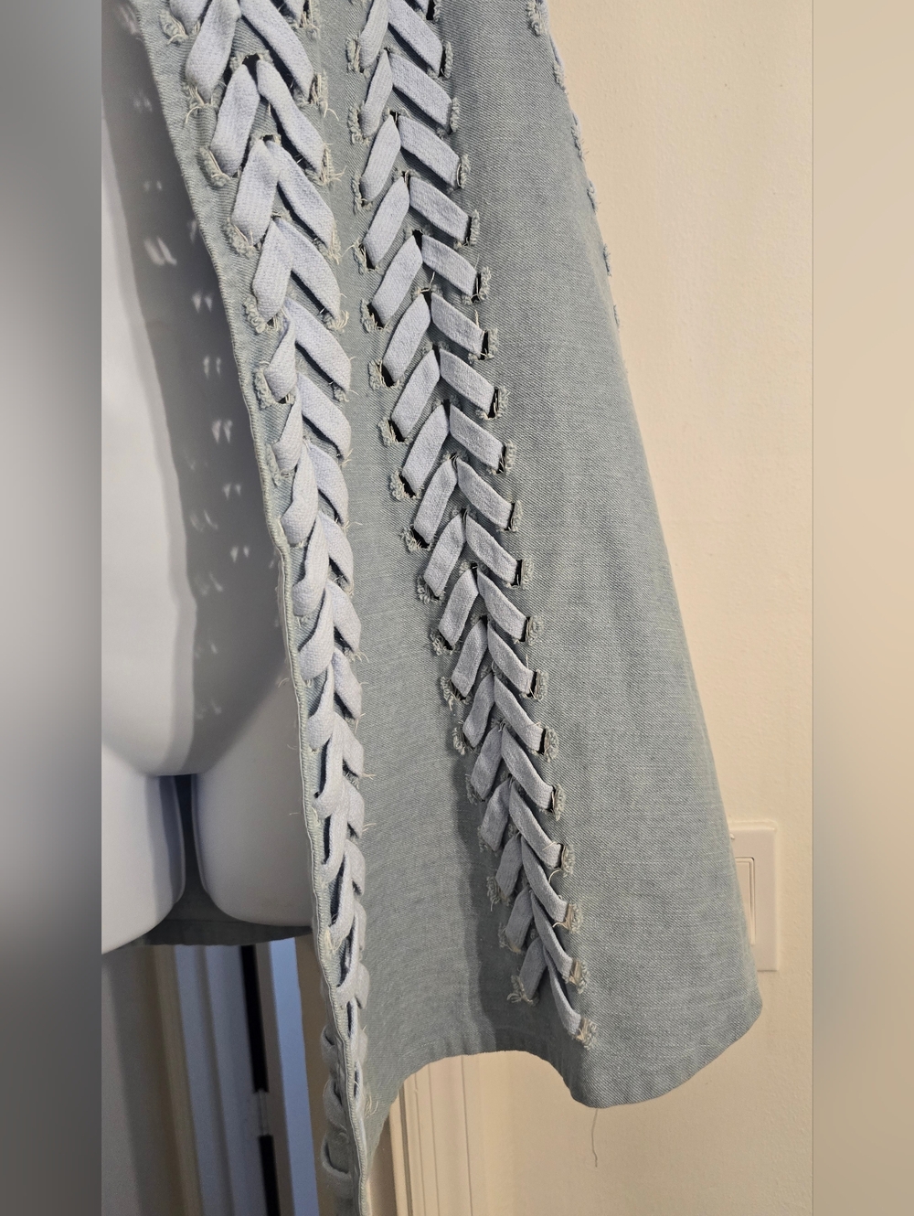 Akira Label Phantogram Denim Poncho with Laces OS Sold out online - Picture 9 of 15
